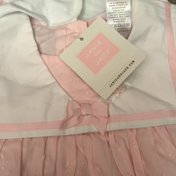 Janie and Jack Girls romper jumper 6 to 12 Months pink - Picture 4 of 4